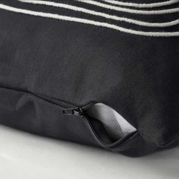 NWT Ikea BRUNBRÄKEN Cushion cover, black/white, 20x20 " - Picture 3 of 7